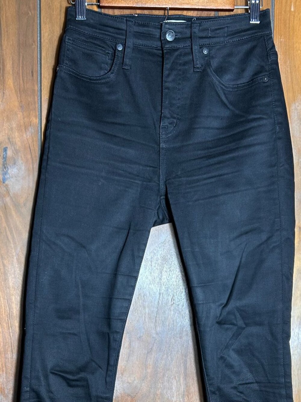 Madewell Jeans Women Size 27  Black Denim Curvy High-Rise Skinny Stretch